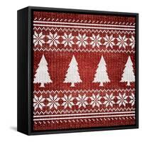 Red Nordic Sweater II-Artique Studio-Framed Stretched Canvas