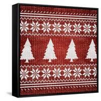 Red Nordic Sweater II-Artique Studio-Framed Stretched Canvas