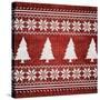 Red Nordic Sweater II-Artique Studio-Stretched Canvas