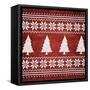 Red Nordic Sweater II-Artique Studio-Framed Stretched Canvas