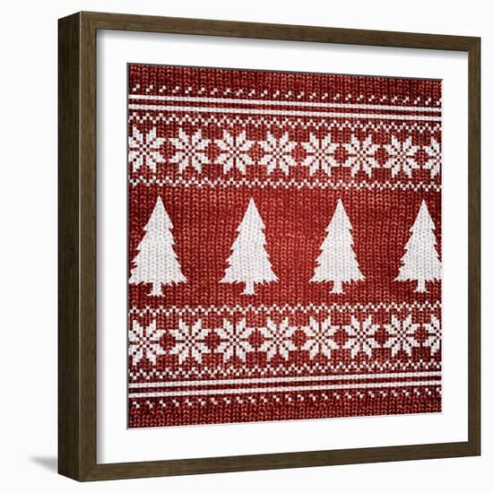 Red Nordic Sweater II-Artique Studio-Framed Art Print