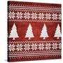 Red Nordic Sweater II-Artique Studio-Stretched Canvas