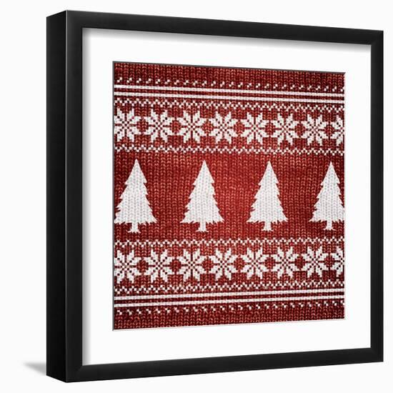 Red Nordic Sweater II-Artique Studio-Framed Art Print