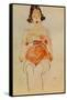 Red Nude, Pregnant, 1910-Egon Schiele-Framed Stretched Canvas