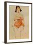 Red Nude, Pregnant, 1910-Egon Schiele-Framed Giclee Print