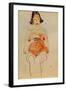 Red Nude, Pregnant, 1910-Egon Schiele-Framed Giclee Print