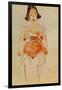 Red Nude, Pregnant, 1910-Egon Schiele-Framed Giclee Print