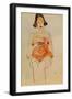 Red Nude, Pregnant, 1910-Egon Schiele-Framed Giclee Print