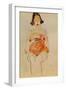 Red Nude, Pregnant, 1910-Egon Schiele-Framed Giclee Print