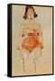 Red Nude, Pregnant, 1910-Egon Schiele-Framed Stretched Canvas