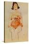 Red Nude, Pregnant, 1910-Egon Schiele-Stretched Canvas