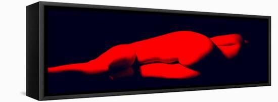 Red Nude Rear View-Ade Groom-Framed Stretched Canvas