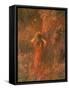 Red Nymph (Girl in a Wood Wears Flower Crown)-Plinio Nomellini-Framed Stretched Canvas