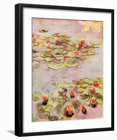 Red Nympheas-Claude Monet-Framed Art Print