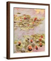 Red Nympheas-Claude Monet-Framed Art Print