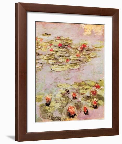 Red Nympheas-Claude Monet-Framed Art Print