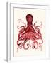 Red Octopus 3-Fab Funky-Framed Art Print