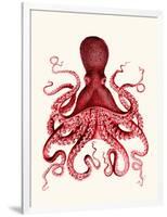 Red Octopus 3-Fab Funky-Framed Art Print