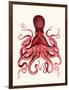 Red Octopus 3-Fab Funky-Framed Art Print