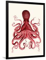 Red Octopus 3-Fab Funky-Framed Art Print