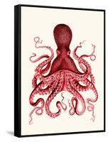 Red Octopus 3-Fab Funky-Framed Stretched Canvas