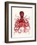 Red Octopus 3-Fab Funky-Framed Art Print