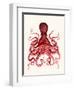 Red Octopus 3-Fab Funky-Framed Art Print