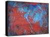 Red on Blue-Tim Nyberg-Stretched Canvas