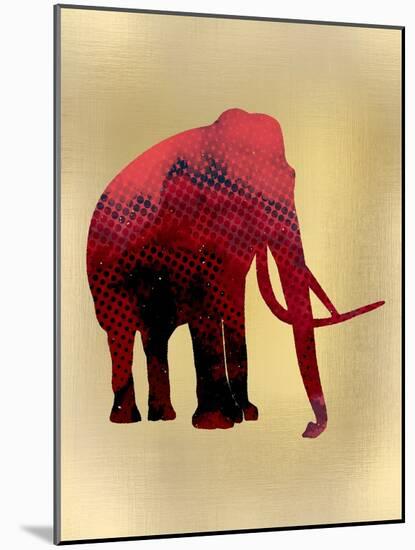 Red on Gold 1-Kimberly Allen-Mounted Art Print