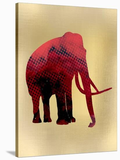 Red on Gold 1-Kimberly Allen-Stretched Canvas