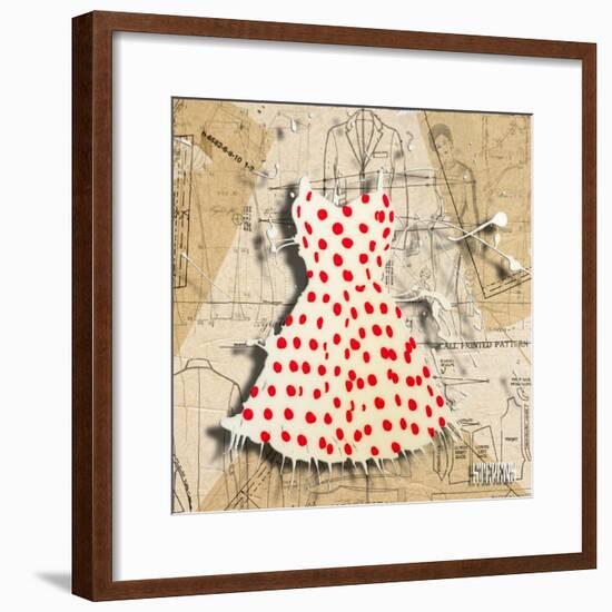 Red on White-Roderick E. Stevens-Framed Giclee Print