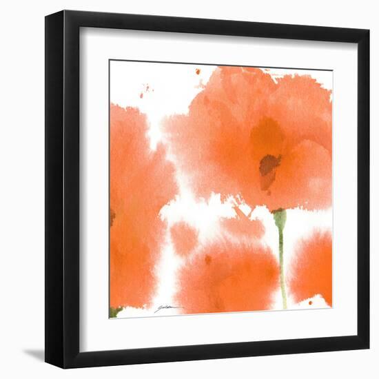 Red Orange Poppies-Sheila Golden-Framed Art Print