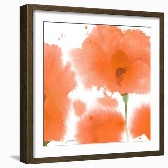 Red Orange Poppies-Sheila Golden-Framed Art Print