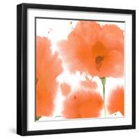 Red Orange Poppies-Sheila Golden-Framed Art Print