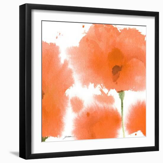 Red Orange Poppies-Sheila Golden-Framed Art Print