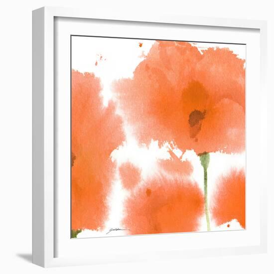 Red Orange Poppies-Sheila Golden-Framed Art Print