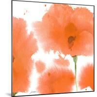 Red Orange Poppies-Sheila Golden-Mounted Art Print