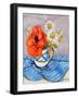 Red Oriental Poppy and Marguerites in a Honiton Jug, 2005-Joan Thewsey-Framed Giclee Print