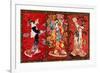 Red Oriental Trio-Haruyo Morita-Framed Art Print