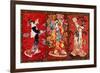 Red Oriental Trio-Haruyo Morita-Framed Art Print