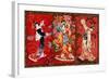 Red Oriental Trio-Haruyo Morita-Framed Art Print