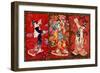 Red Oriental Trio-Haruyo Morita-Framed Art Print