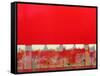 Red Painting-Charlie Millar-Framed Stretched Canvas