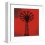 Red Parachute Jump-Erin Clark-Framed Art Print