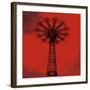 Red Parachute Jump-Erin Clark-Framed Art Print