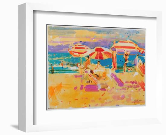 Red Parasols, Miami-Peter Graham-Framed Giclee Print