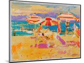 Red Parasols, Miami-Peter Graham-Mounted Giclee Print