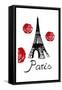 Red Paris-Sheldon Lewis-Framed Stretched Canvas