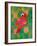 Red parrot, 2021, (oil on canvas)-Jane Tattersfield-Framed Giclee Print