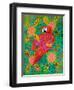 Red parrot, 2021, (oil on canvas)-Jane Tattersfield-Framed Giclee Print